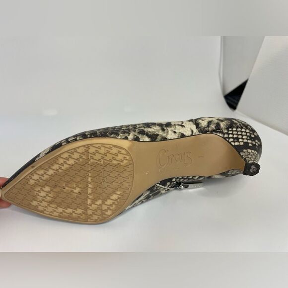 Circus by Sam Edelman Kirby Booties Embossed Pointed-toe Cashmere Snake Print 7M - Picture 7 of 7